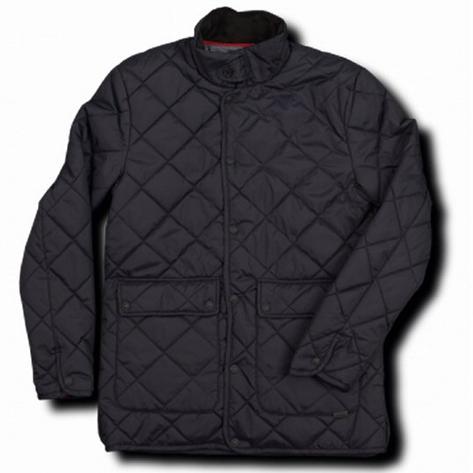 Lambretta Quilted Nylon Country Hunter Button Through Jacket Navy Preview